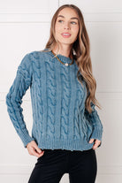 In the Right Direction Cable Knit Sweater - Charming Charlie
