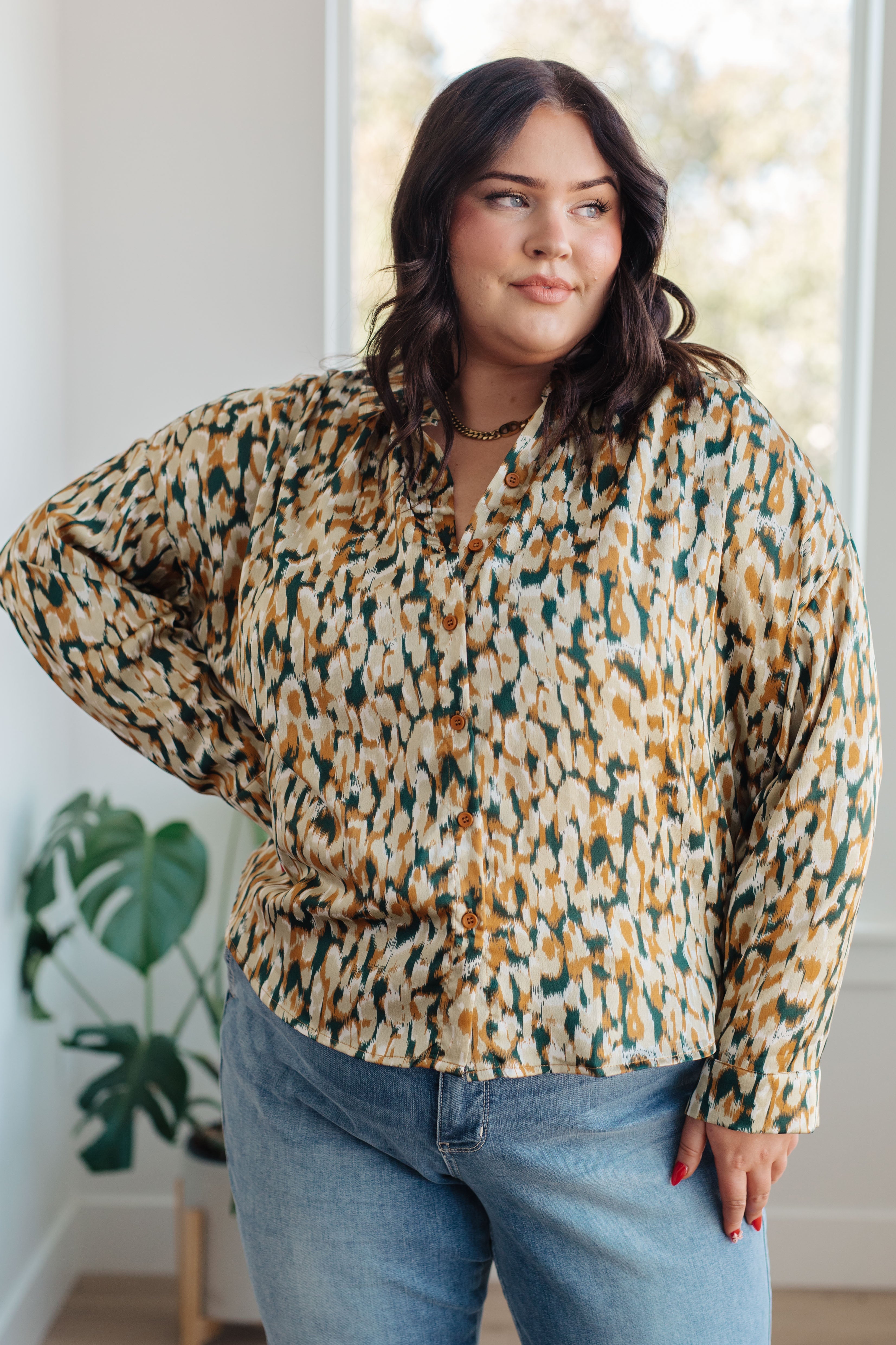 In the Willows Button Up Blouse - Charming Charlie