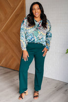 In the Willows Button Up Blouse in Teal Paisley - Charming Charlie