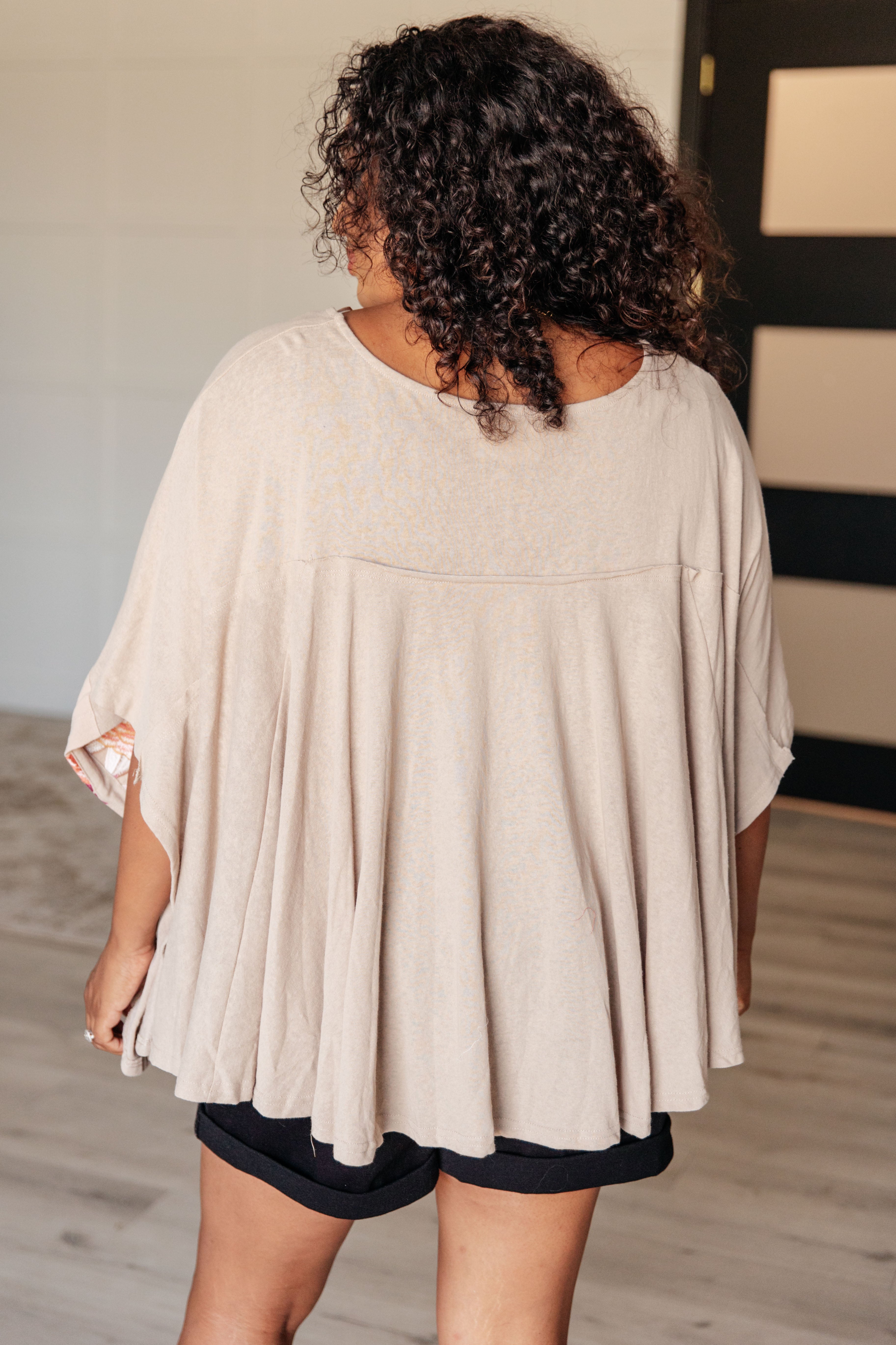 Isabel Embroidered Tunic in Mocha - Charming Charlie