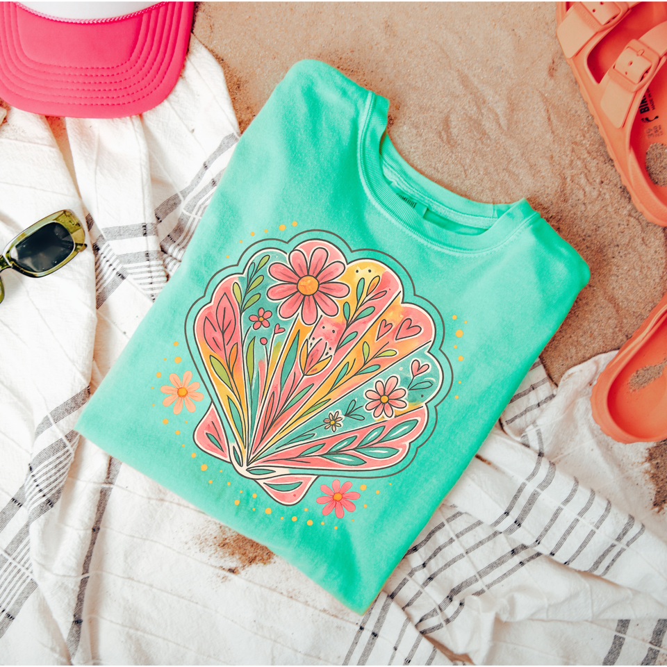 Floral Shell Graphic Tee - Charming Charlie