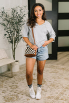 It's All You Oversized Tunic Top in Grey - Charming Charlie