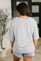 It's All You Oversized Tunic Top in Grey - Charming Charlie