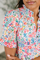 It's Been a Day Split Neck Blouse - Charming Charlie