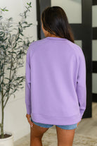 It's The Little Things Relaxed Scuba Pullover in Lavender - Charming Charlie