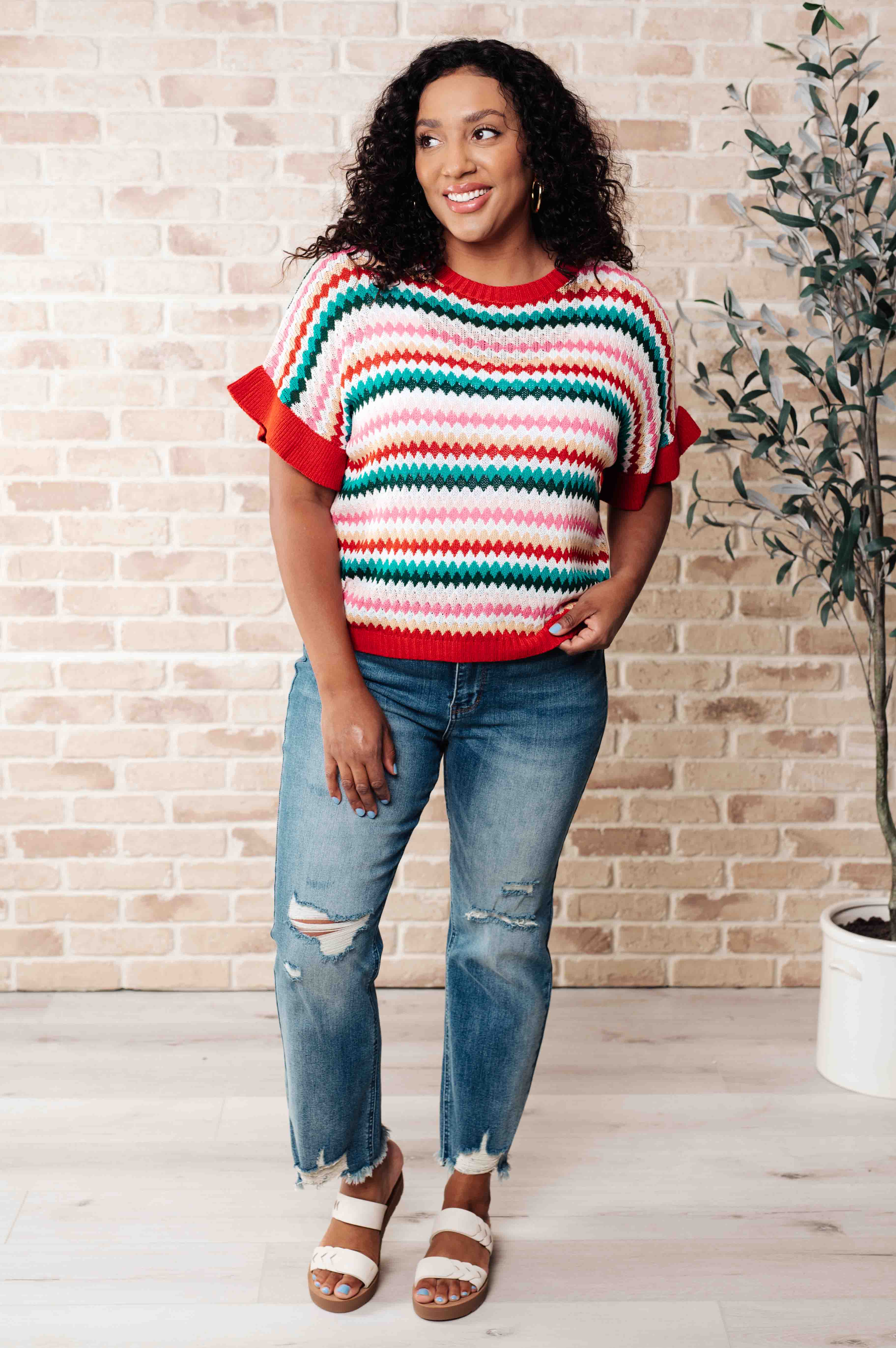 It's a Go Striped Knit Top - Charming Charlie