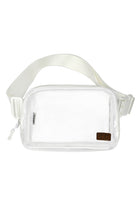 Ivory C.C Clear Stadium Fanny Pack is the perfect accessory for any event or outing where clear bags are required. Keep your hands free and your belongings secure in this stylish pack, made from durable materials and designed with convenience in mind. Stay organized and compliant with this must-have accessory.