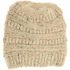 Ivory Flecked Beanie Tail CC Beanie combines functional warmth with stylish design. Crafted from a soft, flecked knit fabric, it offers durable comfort for cold weather. Its signature tail silhouette adds a modern twist, providing a relaxed fit that accommodates various hairstyles. Ideal for outdoor activities or everyday wear, this beanie ensures you stay cozy while maintaining a polished look.