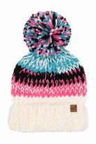Ivory Elevate your winter style with our C.C Multi Color Chunky Yarn Pom Beanie. Embrace cozy elegance with its vibrant hues and plush chunky knit. This versatile accessory adds a pop of fun to any outfit, making it perfect for snowy strolls or coffee dates. Treat yourself or surprise a loved one with this charming beanie—it's the ideal gift for the fashion-forward woman in your life. Warm up in style and shop now!