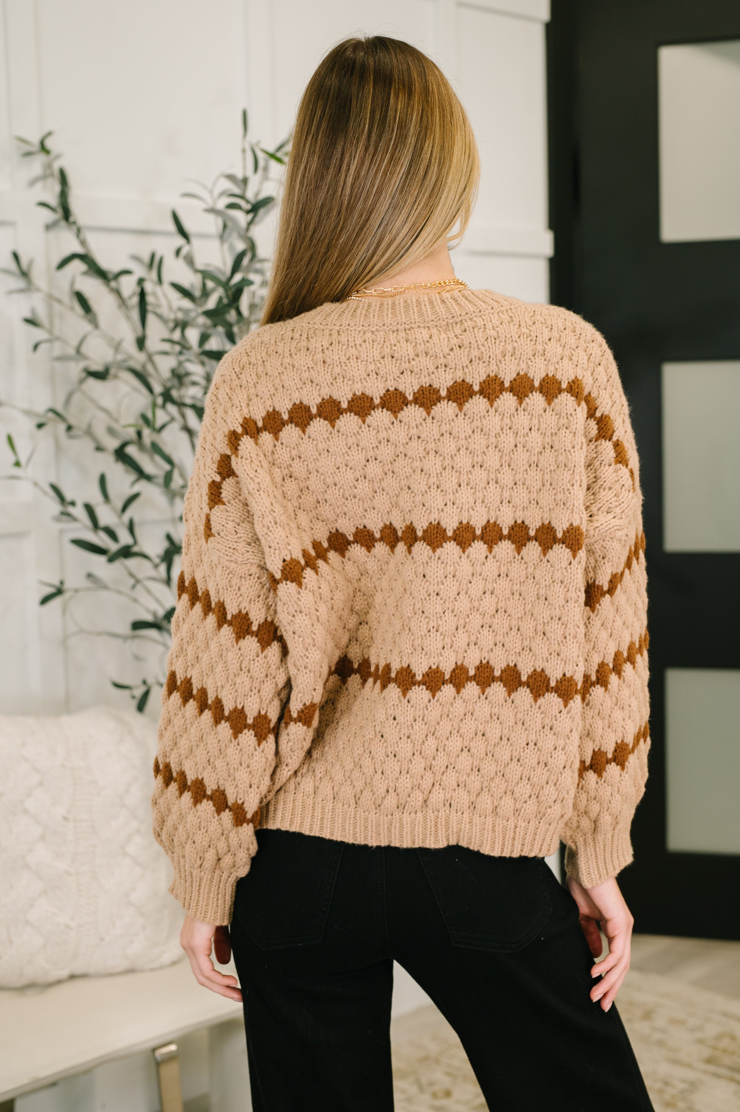 Ivy Lane Textured Sweater in Taupe - Charming Charlie