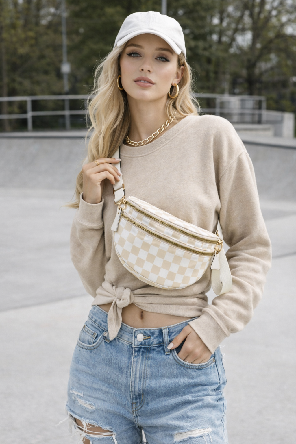 Checkered Crossbody Bag - Charming Charlie