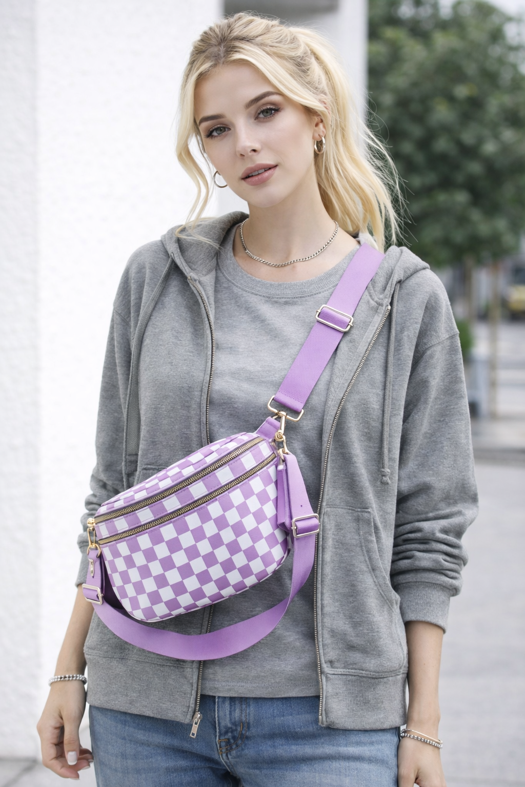 Checkered Crossbody Bag - Charming Charlie