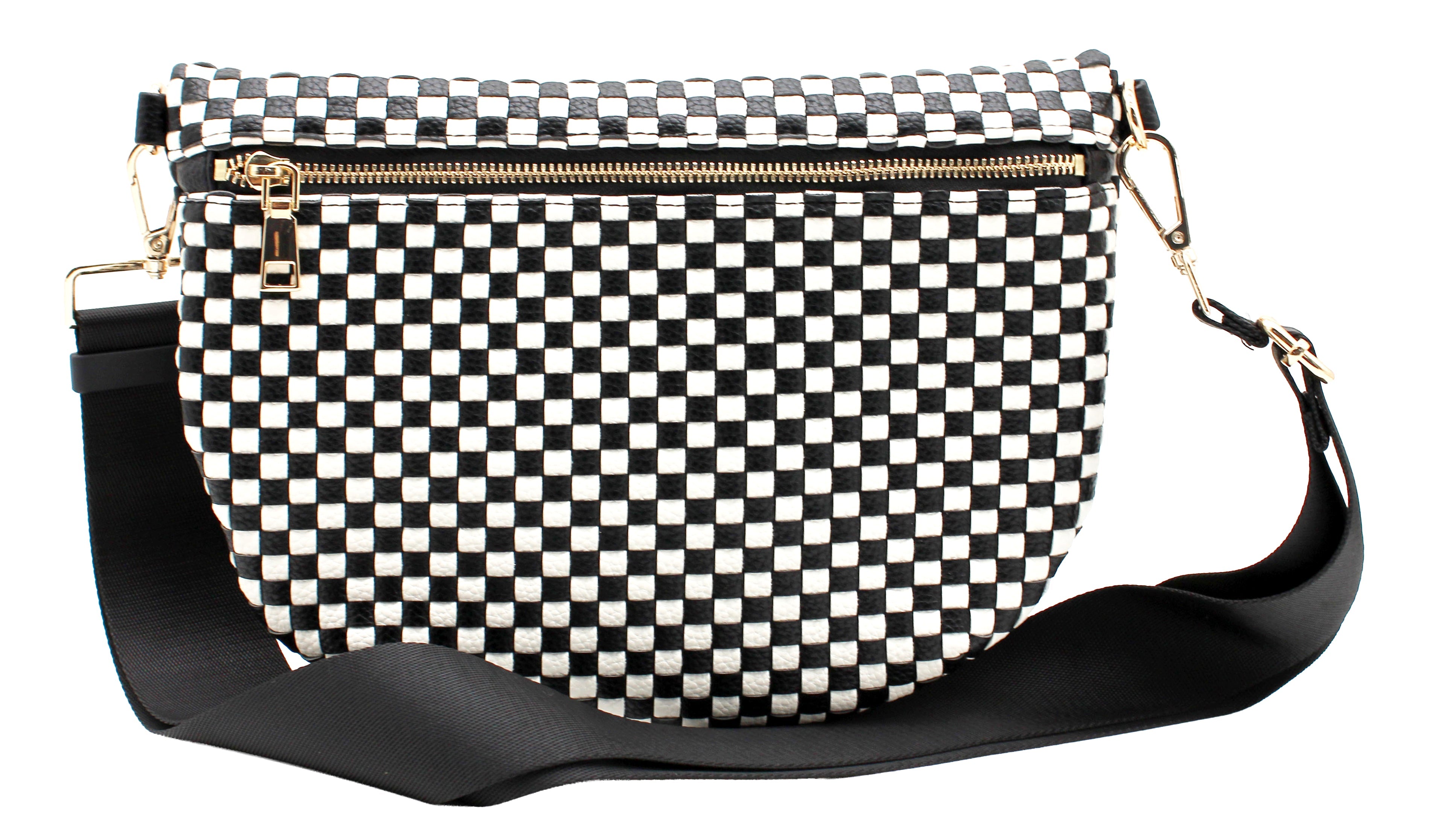 Checkered PU Crossbody Bag - Charming Charlie