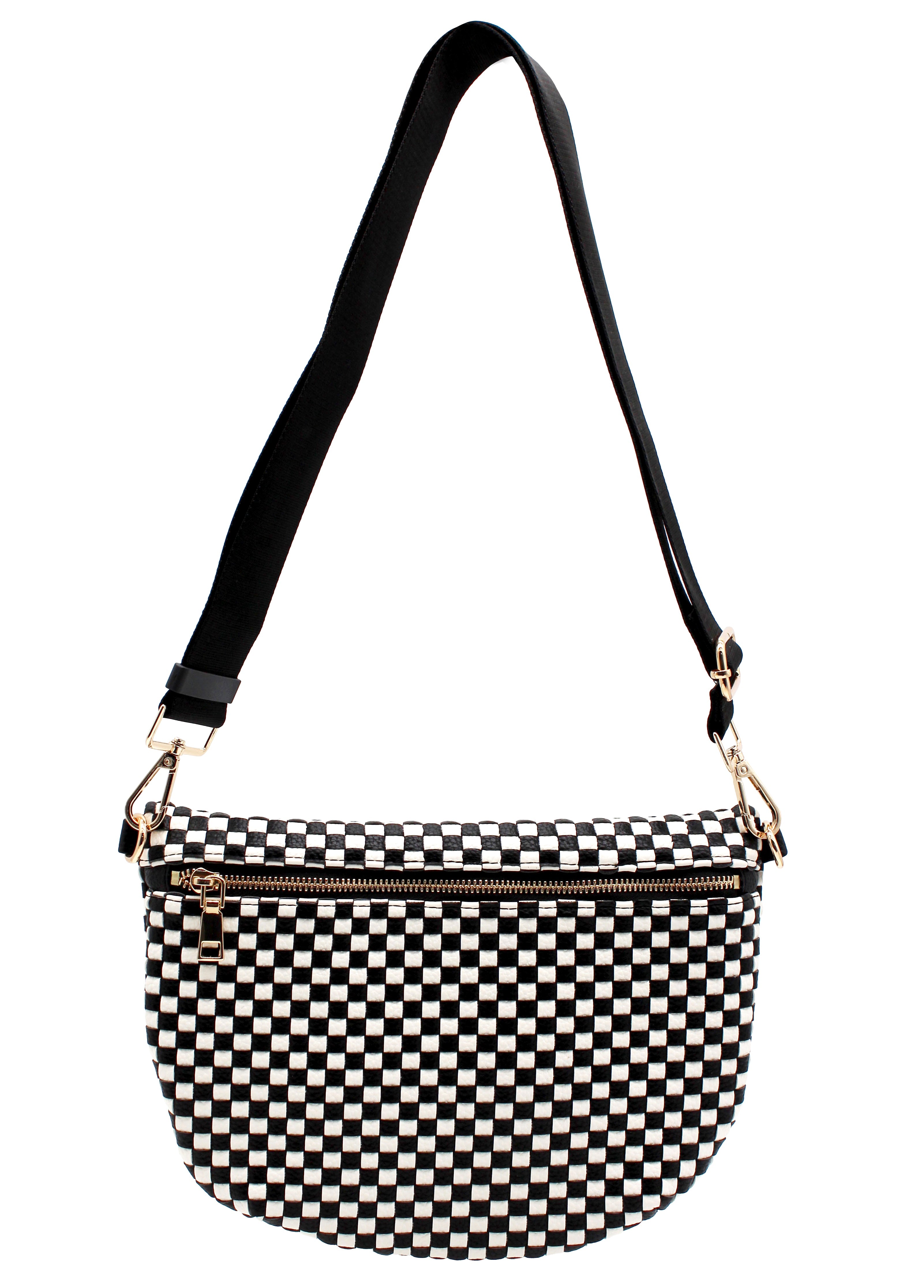 Checkered PU Crossbody Bag - Charming Charlie