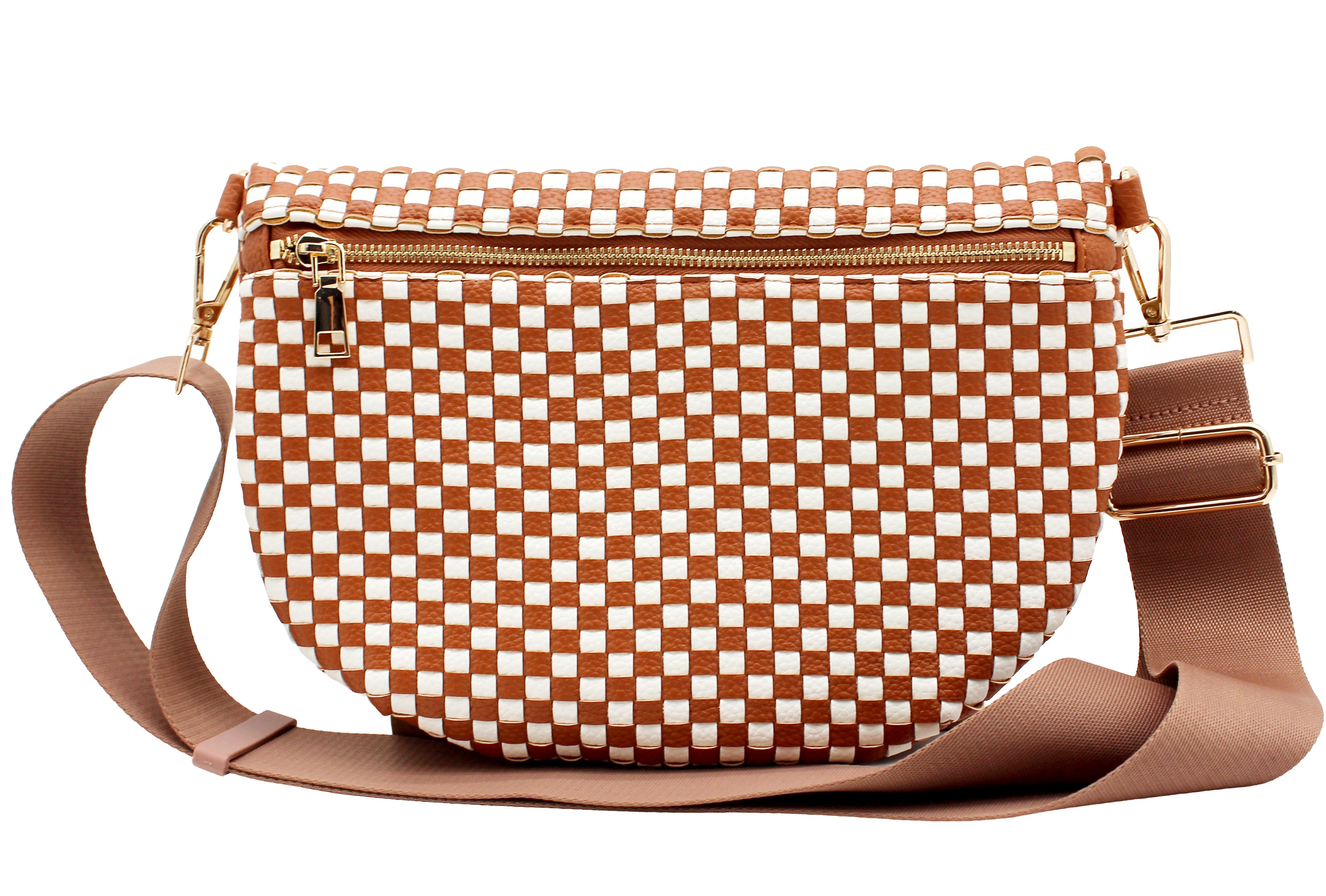 Checkered PU Crossbody Bag - Charming Charlie