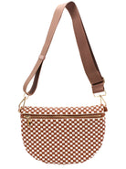 Checkered PU Crossbody Bag - Charming Charlie