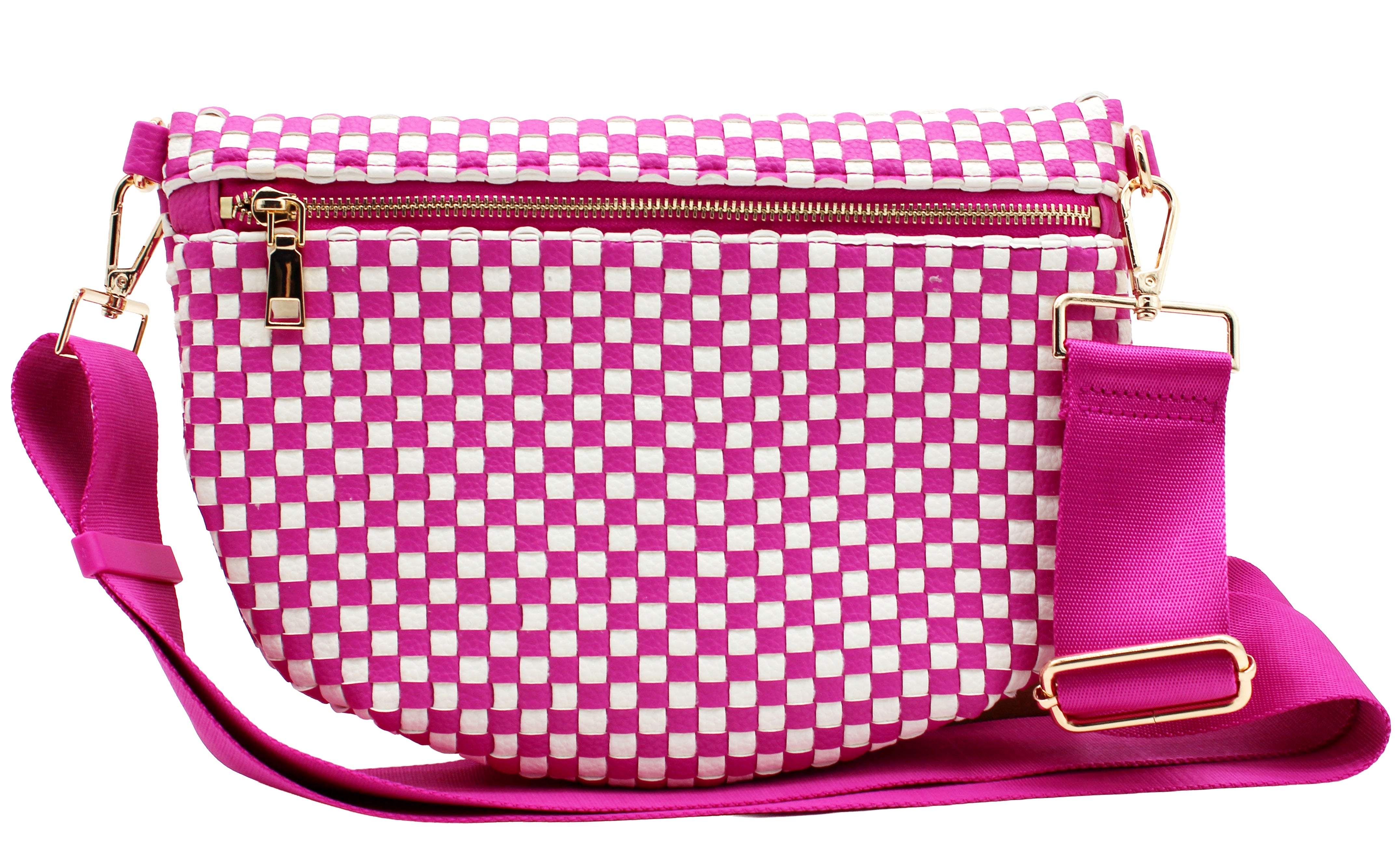 Checkered PU Crossbody Bag - Charming Charlie