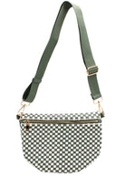 Checkered PU Crossbody Bag - Charming Charlie