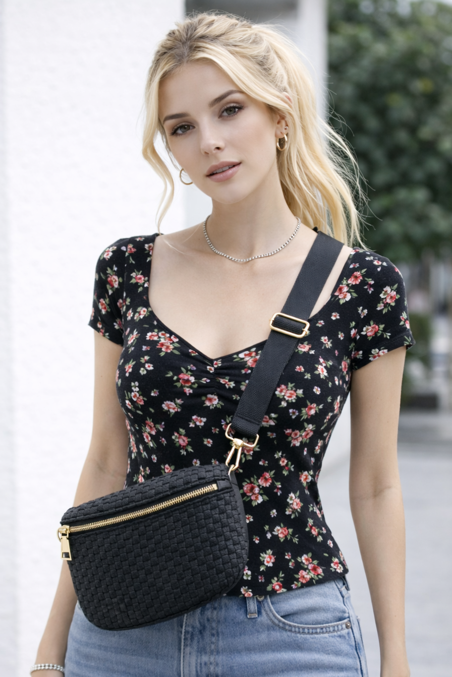 Solid PU Crossbody Bag - Charming Charlie