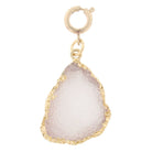 Grey Freeform Druzy with Gold Electroplated Edging Charm - Charming Charlie