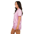 Graceful Pink Satin Pajama Short Set - Charming Charlie