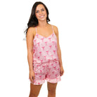 Tied with a Bow Satin Pajama Tank Set S