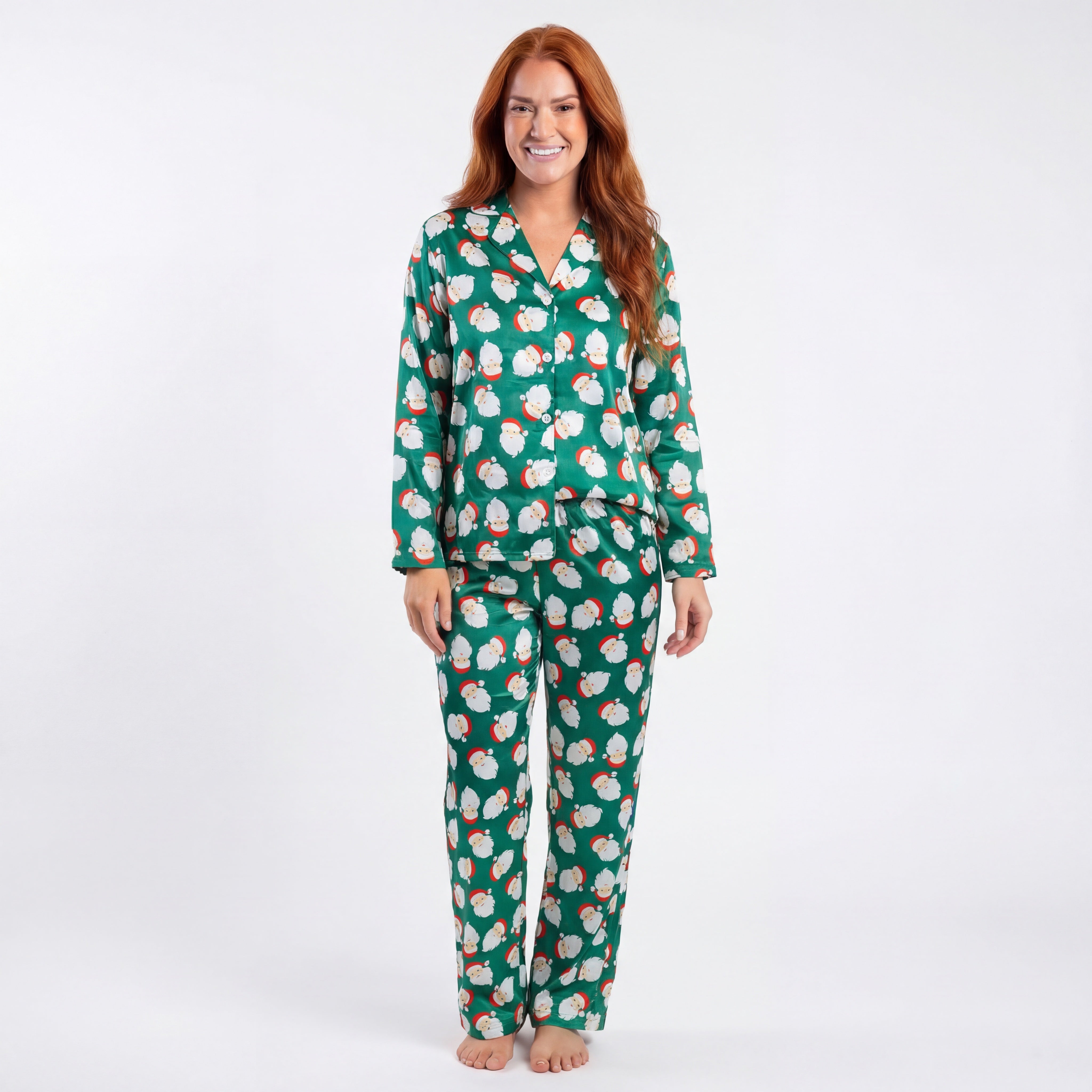 Good Tidings Satin Pajama Long Sleeve Set - Charming Charlie
