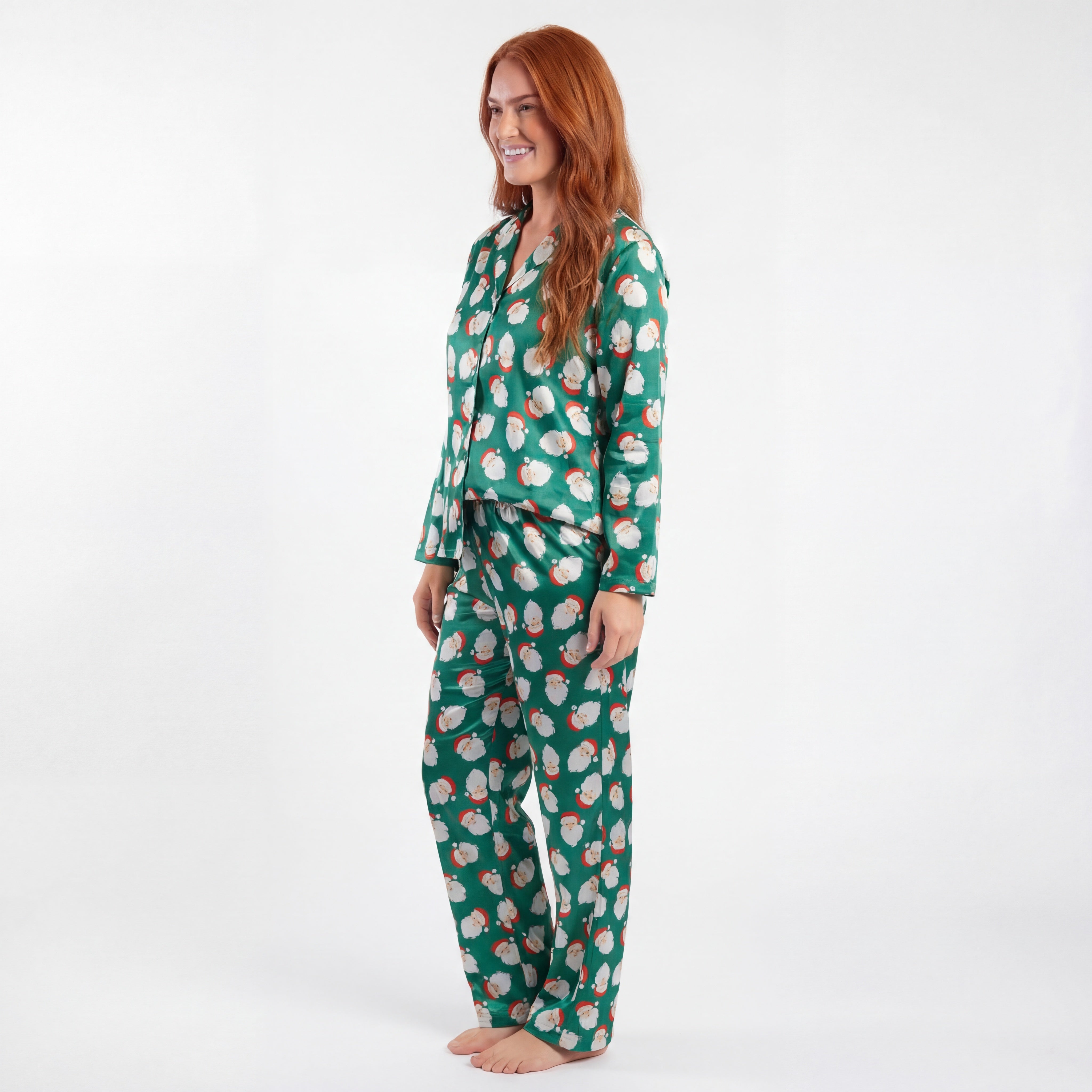 Good Tidings Satin Pajama Long Sleeve Set - Charming Charlie