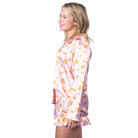 Pumpkin Pie Satin Pajama Long Sleeve Short Set - Charming Charlie