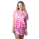 Sweet Smiles Satin Pajama Short Set - Charming Charlie