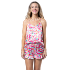Confetti Bloom Satin Pajama Tank Set - Charming Charlie