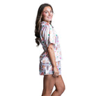 PickleBall Satin Pajama Short Set S