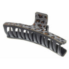 Rectangle with Grey Leopard Hair Clip