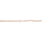 16" Champagne Beaded Necklace with Pearl, 3" Ext
