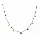 16" Faceted Jet Blessed Necklace, 3" Ext
