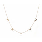 16" Faceted White Faith Necklace, 3" Ext