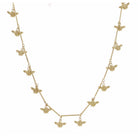 16" Gold Bee Station Necklace , 3" Ext