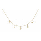 16" Gold Hope with Butterfly Necklace, 3" Ext