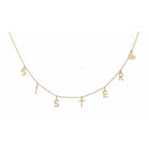 16" Gold Sister with Heart Necklace, 3" Ext