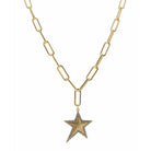 16" Star with Crystal Outline Necklace, 3" Ext