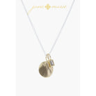 Gold Decorative Diamond with Opalite Diamond Center, Crystal Necklace