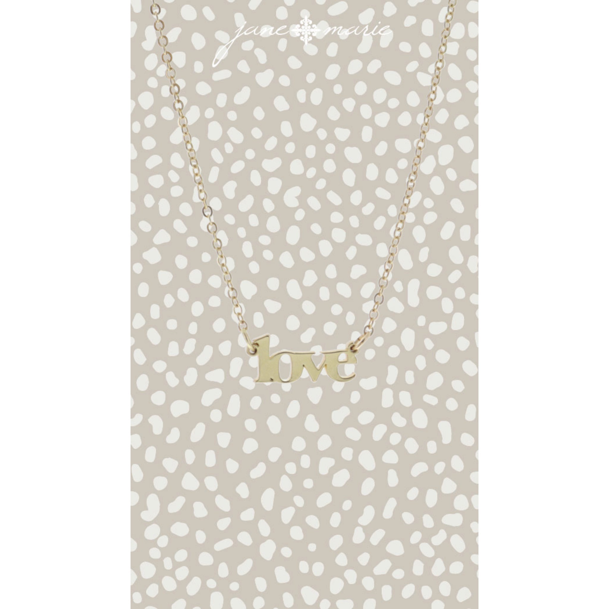 Gold "love" Bar Necklace