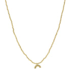 Matte Gold Faceted Beaded and Gold Rainbow Arch Necklace