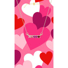 16" Multi Pink Crystal Gradient Bar Necklace, 3" Ext
