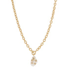 Mini Gold Twist Toggle & Natural Baroque Pearl with Gold & Crystal Stars Necklace, .85" Penant