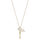 16" Silver Star with Crystal, Gold "GAME DAY" with Crystal, Open Crystal Star Necklace, 3" Ext
