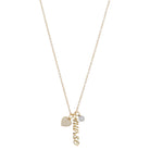 16" Gold Pave Crystal Heart, Gold Cursive "nurse", Silver Bezel Crystal Necklace, 3" Ext
