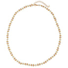 15" Light Pink Flower Beaded Necklace with Light Pink Faceted Accents