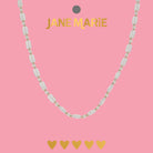 15" AB Clear Glass Beaded Necklace with Gold Accents