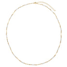 18K Gold Plated Gold, Pearl 4mm Pearl Chain Necklace